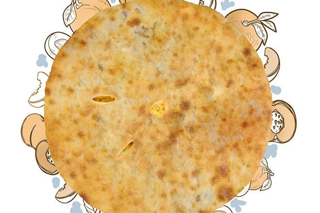 Пирог с творогом и малиной